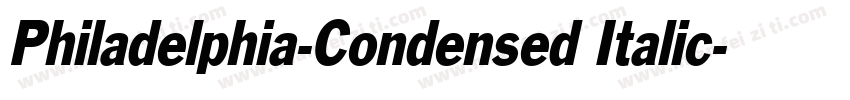 Philadelphia-Condensed Italic字体转换